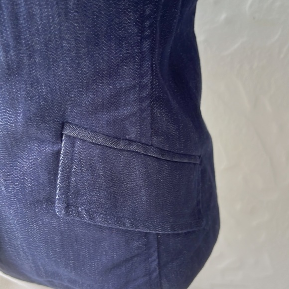 Cold Water Creek Dark Denim 1 Button Blazer 10P - Picture 9 of 13